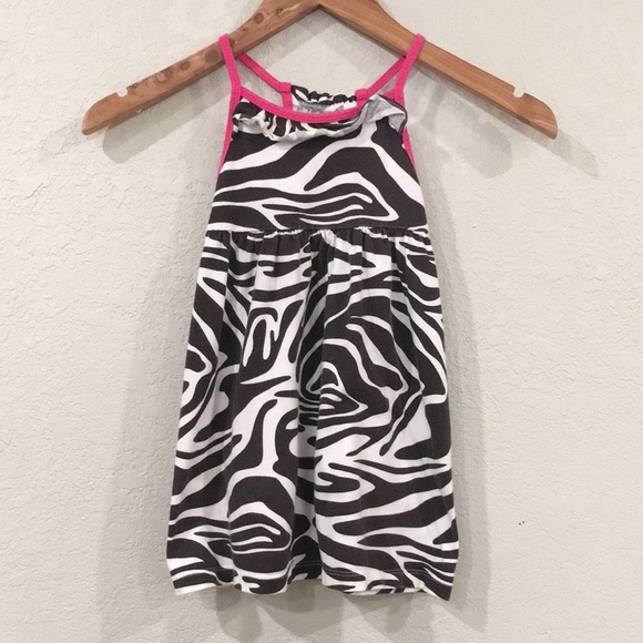 Carter's Other - 👍$7/Bundle Carter’s Girls Sz 3T Zebra Jersey Summer Dress 100% Cotton Casual